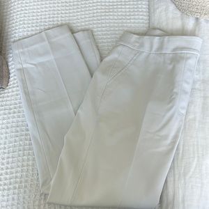 Classic White Slim Straight Pants